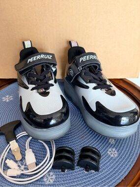 JIANDIAN Peerruiz Light-Up Roller Skate Shoes. These are 2-in-1 convertible